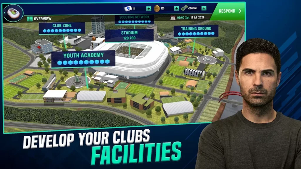 develop club facilities